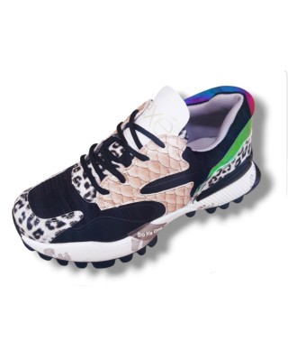 TÉNIS D190608-17  BLACK/GOLD